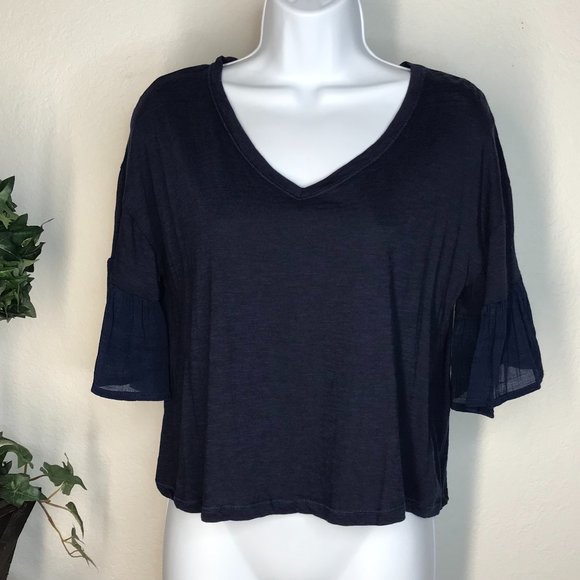 bobeau Tops - Bobeau Crop Top | Navy | MP